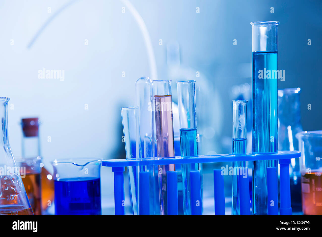 Science Research Chemical Lab Equipment Test Tube Nobody Stock Photo