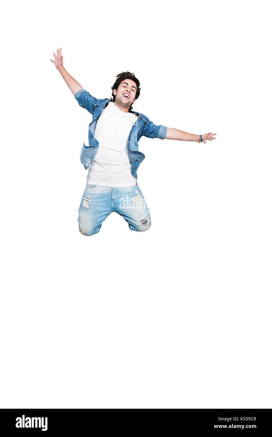 Indian man jumping hi-res stock photography and images - Alamy