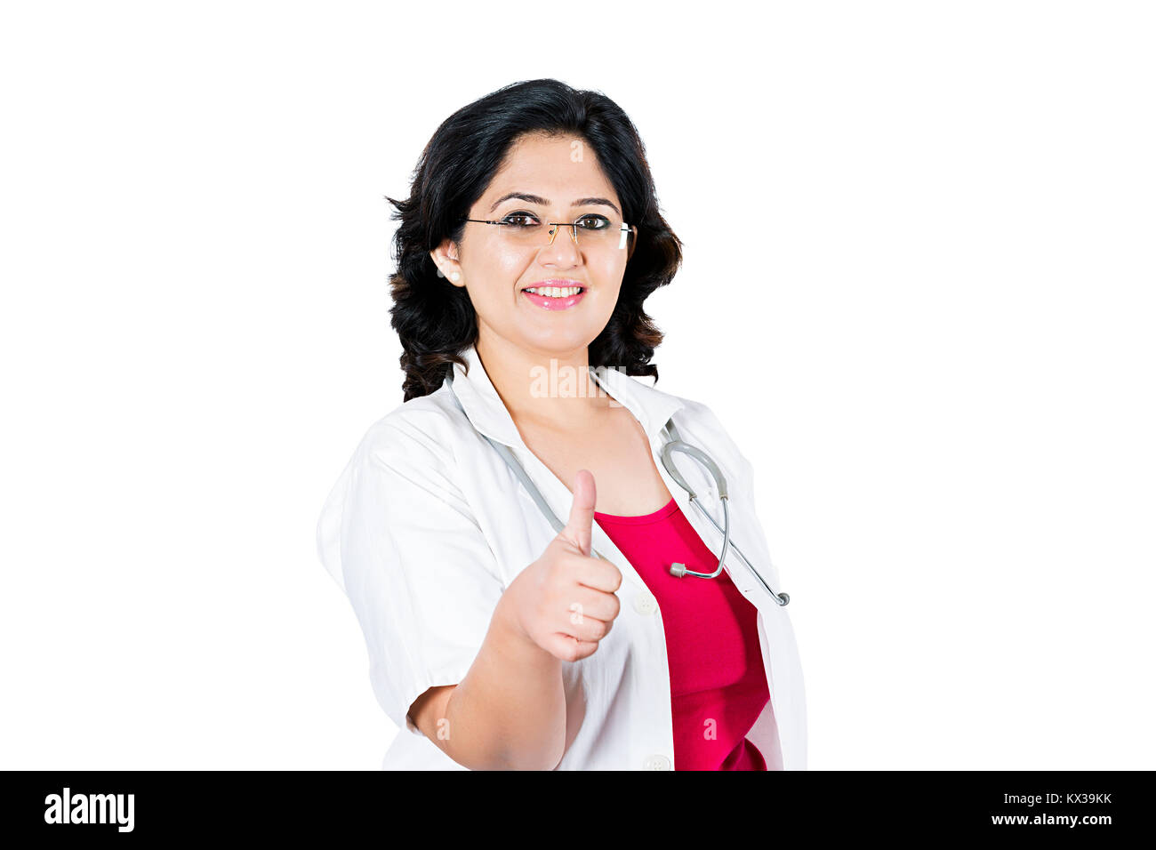 Female indian doctor thumbs up hi-res stock photography and images - Alamy