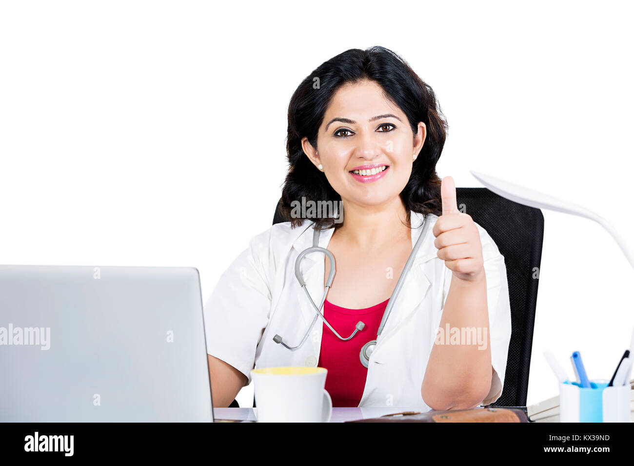 Female indian doctor thumbs up hi-res stock photography and images - Alamy