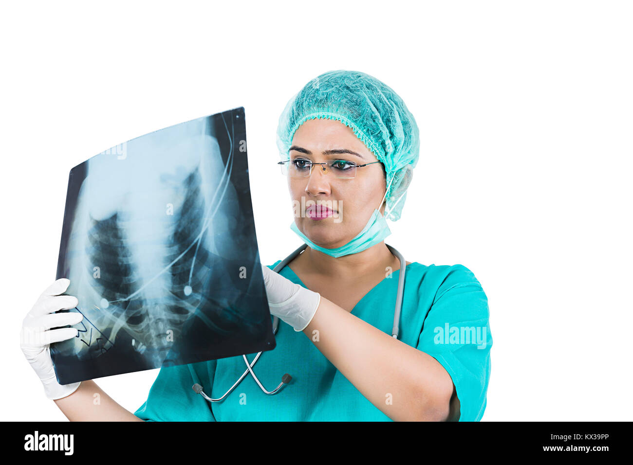 Indian female doctor holding x ray hi-res stock photography and images ...