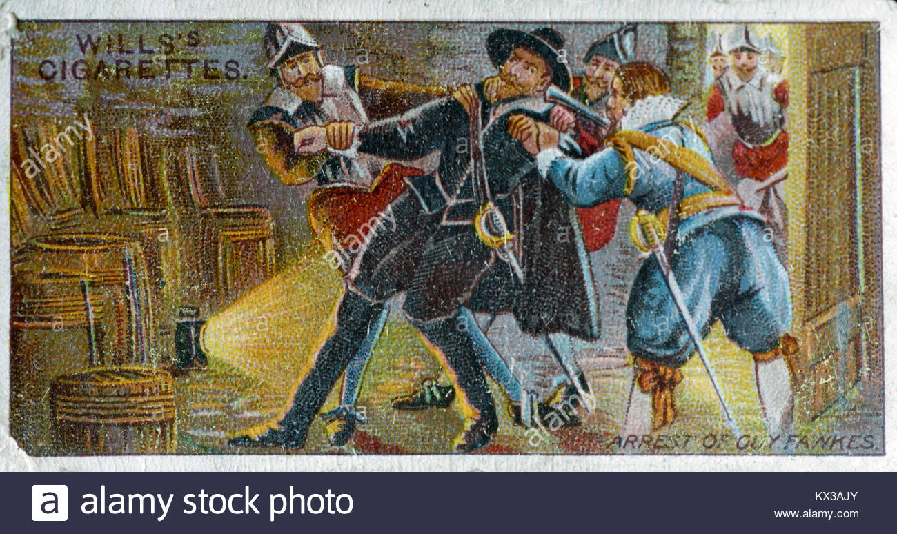Depiction of the Arrest of Guy Fawkes Stock Photo