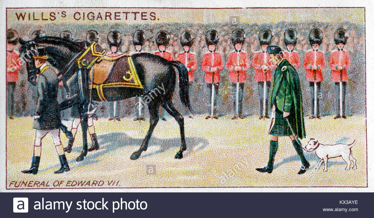 Depiction of the Funeral of King Edward VII 1910 Stock Photo