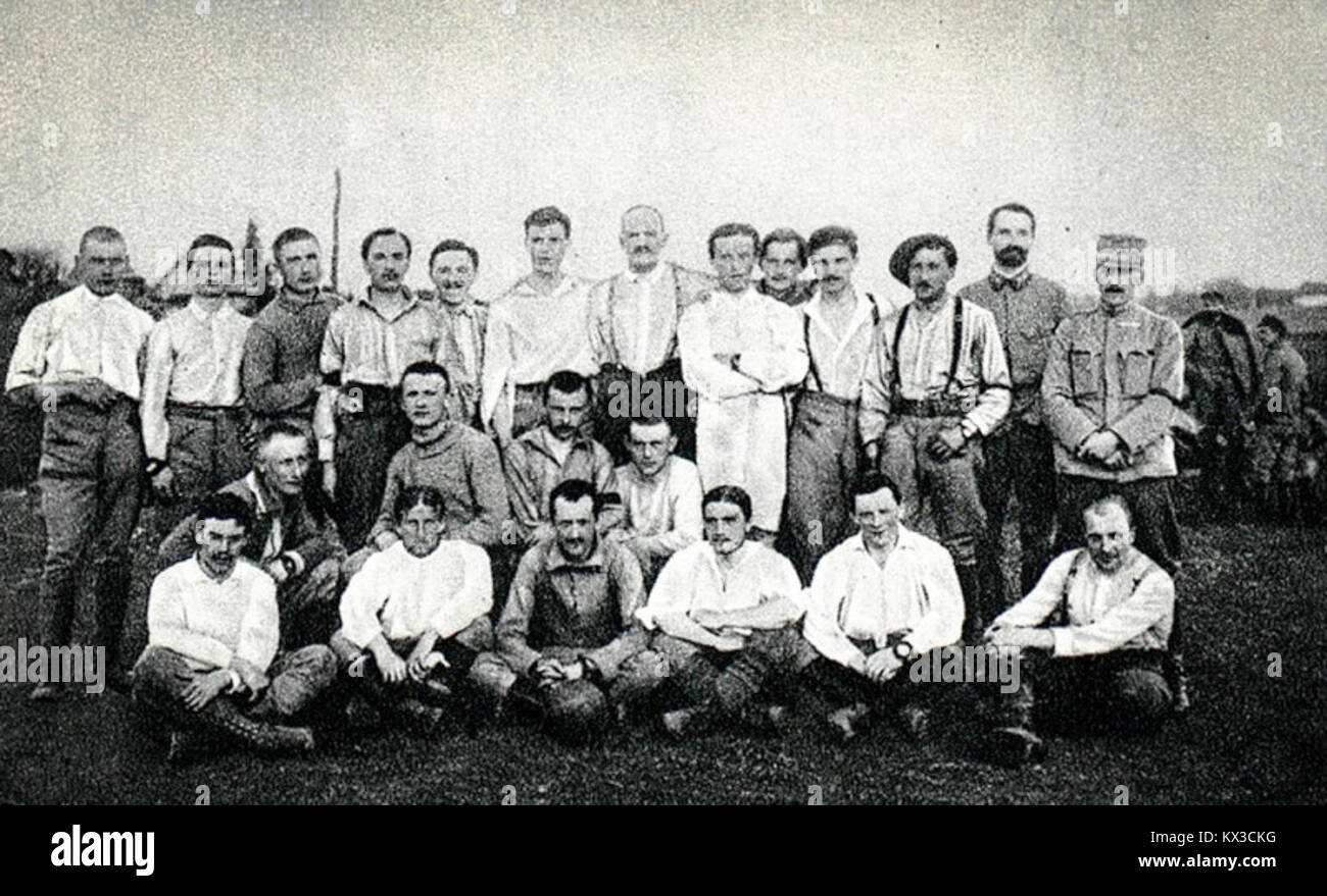 Drużyna piłkarska Legionów Polskich, Mierzwin, 1915 Stock Photo