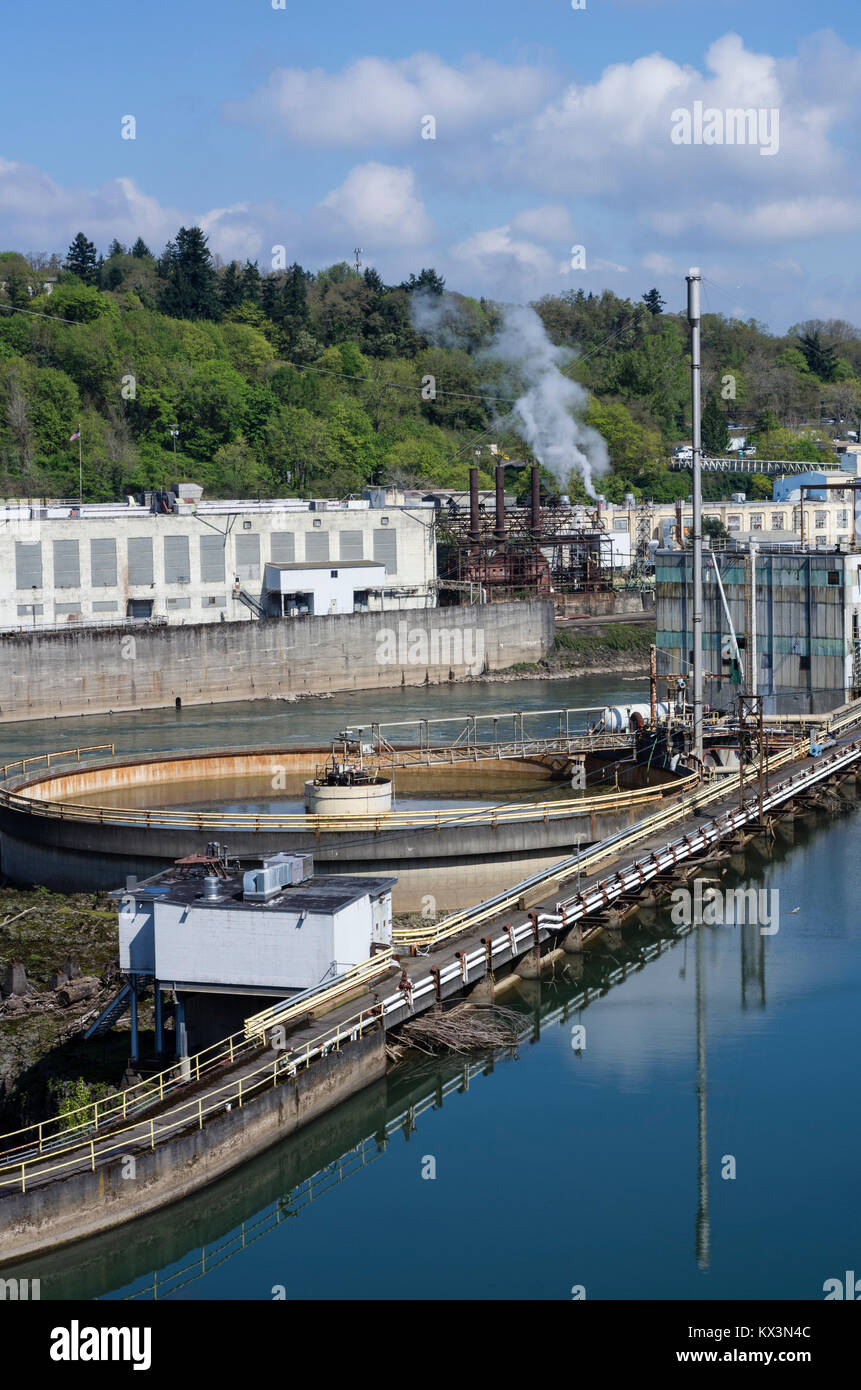 Site of the former Blue Heron Paper Mill at the Willamette Falls