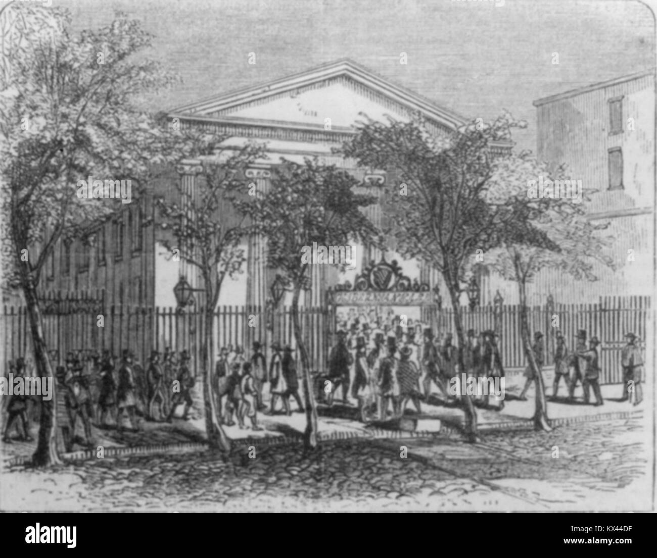 Democratic National Convention 1860. 4 scenes (Hibernian Hall) Stock Photo