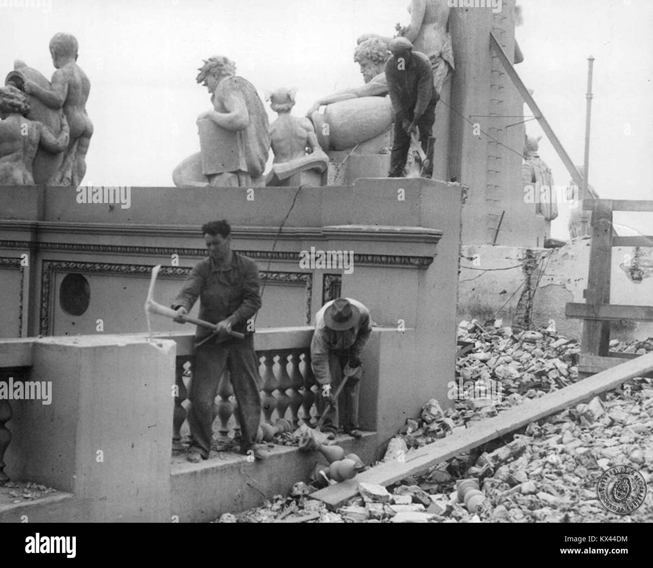 Demolición parcial de la Casa Rosada, 1938 Stock Photo