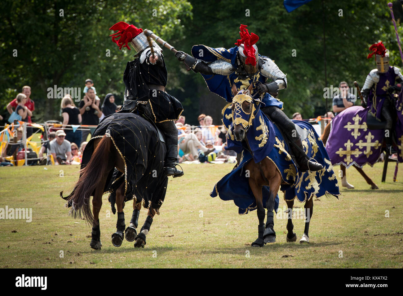 Jousting at Blenheim Palace Stock Photo