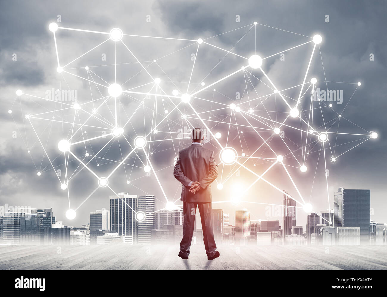 International business networking and social connection against Stock ...