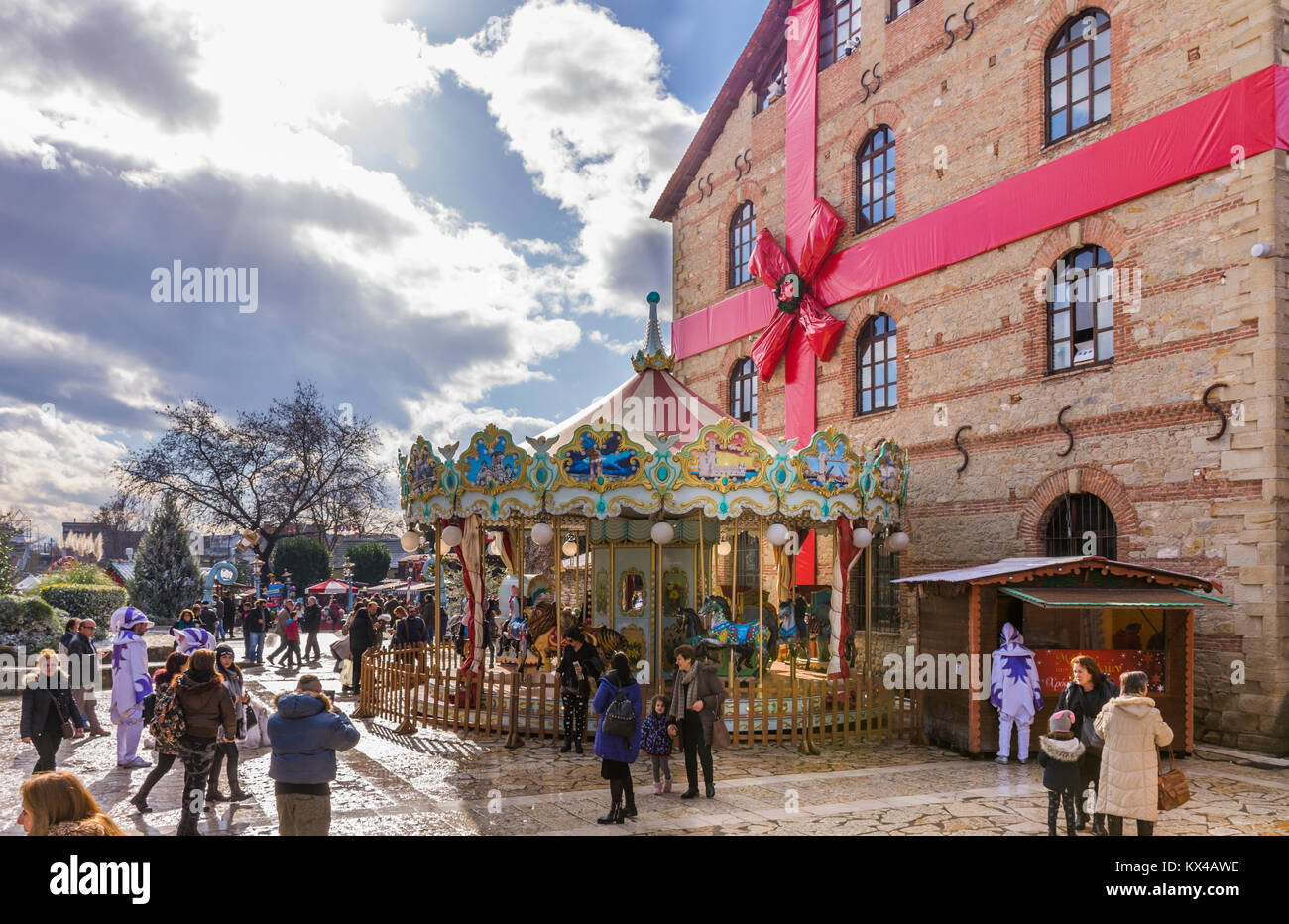 People holidaying at the Mill of Elves, a popular Christmas destination