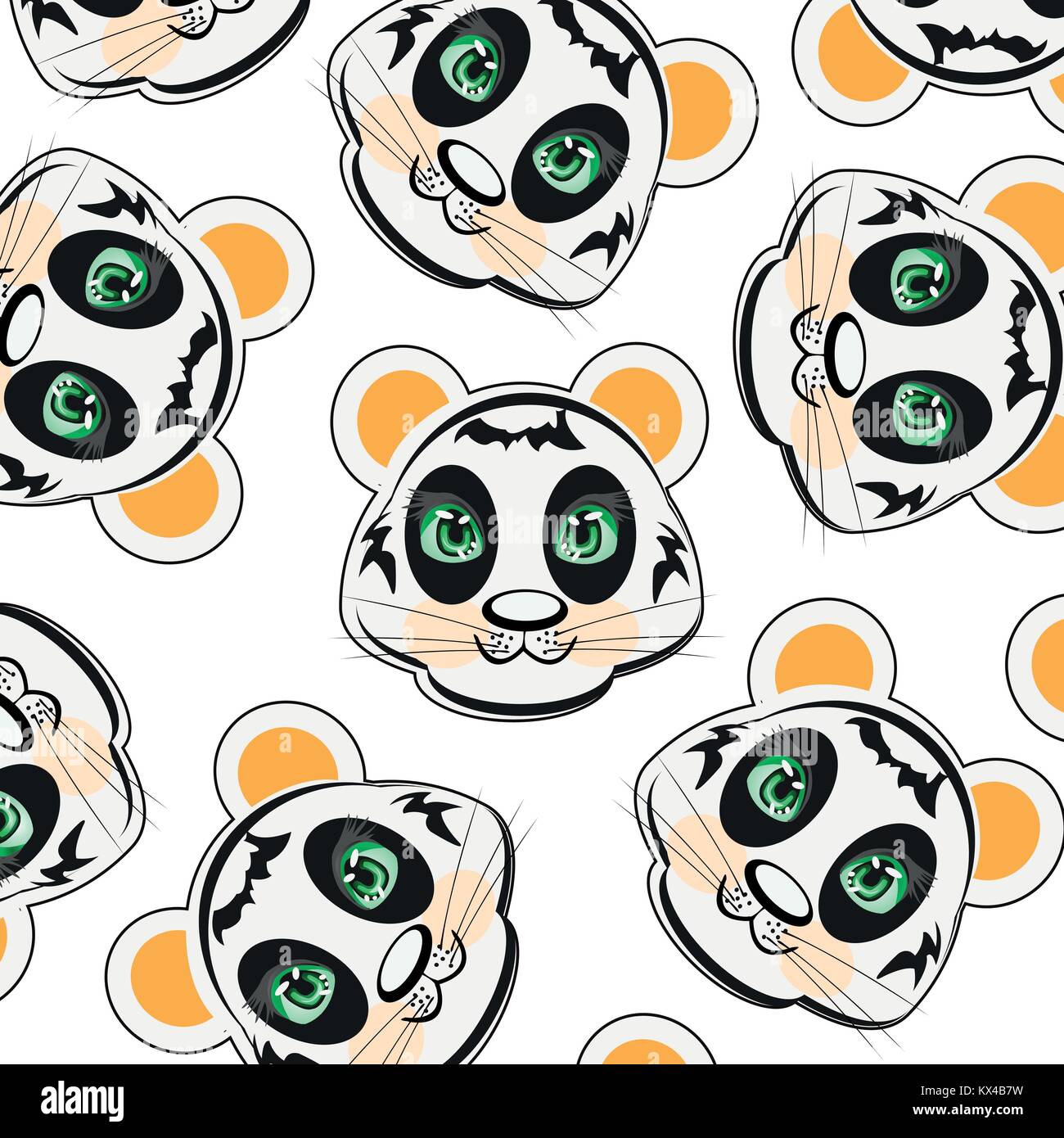 Mug of the panda pattern Stock Vector Image & Art - Alamy
