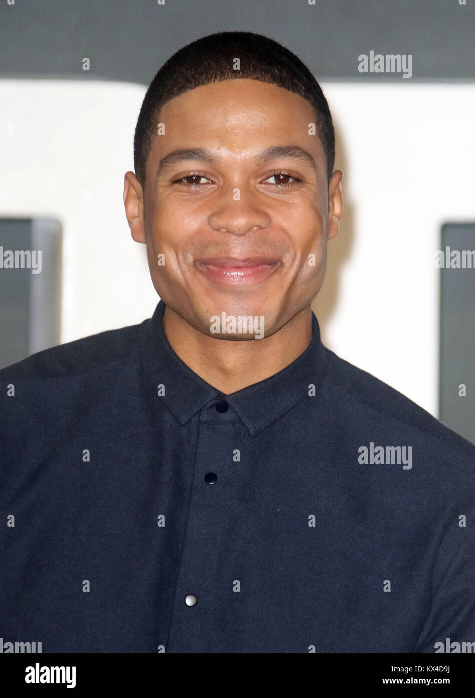 Nov 04, 2017 - Ray Fisher attending 'Justice League' Photocall, The College, Southampton Row in London, England, UK Stock Photo