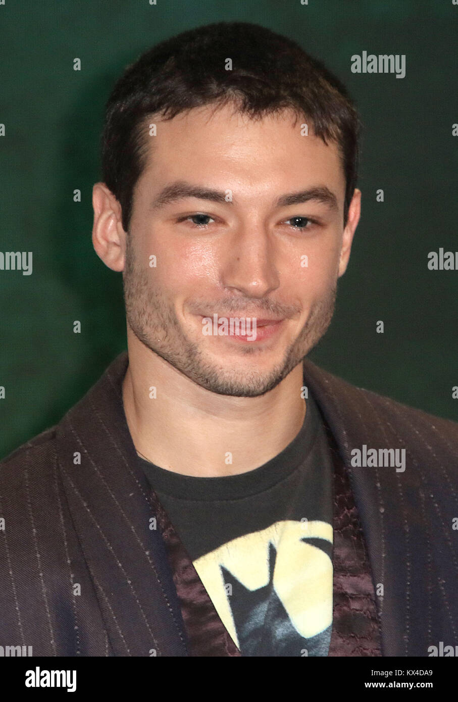 Nov 04, 2017 - Ezra Miller attending 'Justice League' Photocall, The College, Southampton Row in London, England, UK Stock Photo