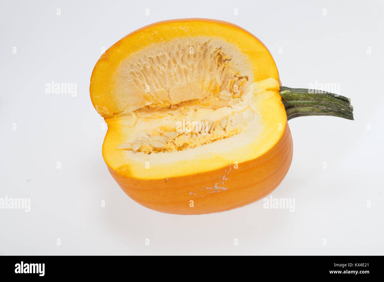 Fresh orange pumpkin isolated on white background Stock Photo - Alamy