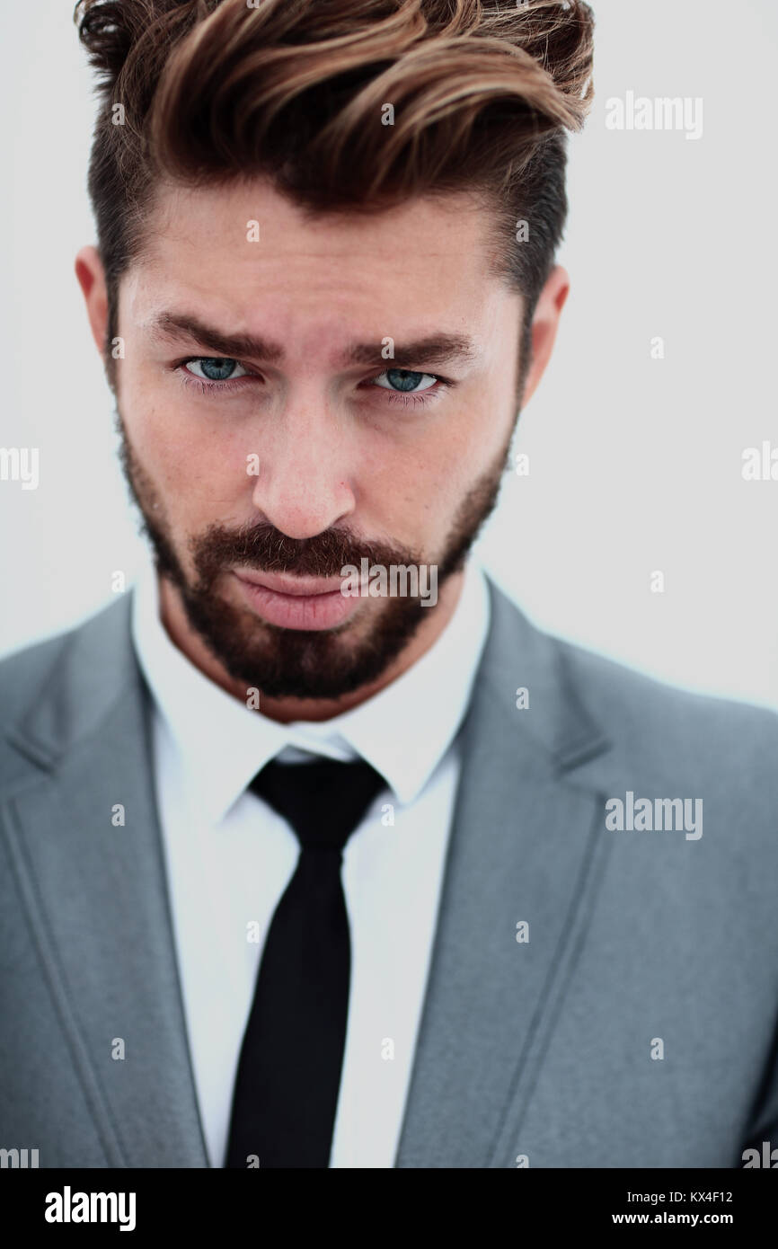 Portrait ofyoung business man, isolated on white background Stock Photo ...