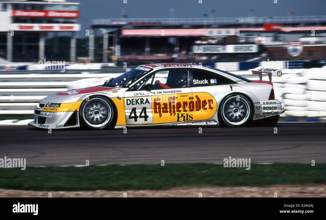 Hans-Joachim Stuck, Opel Calibra V6 4x4, Team Rosberg Opel, International Touring Car Championship, Silverstone Aug 17th 1996 Stock Photo