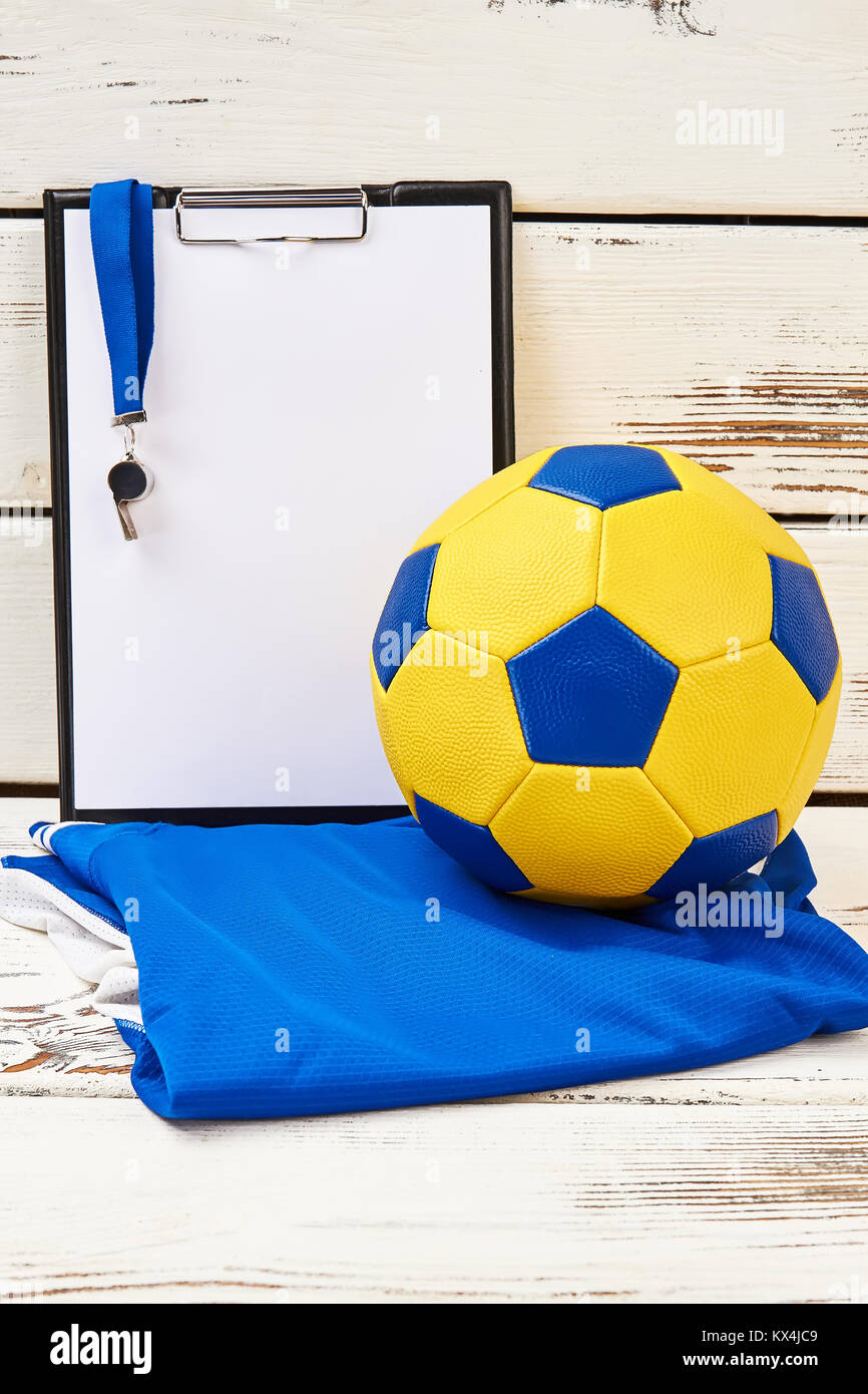 Football team's equipment Stock Photo Alamy