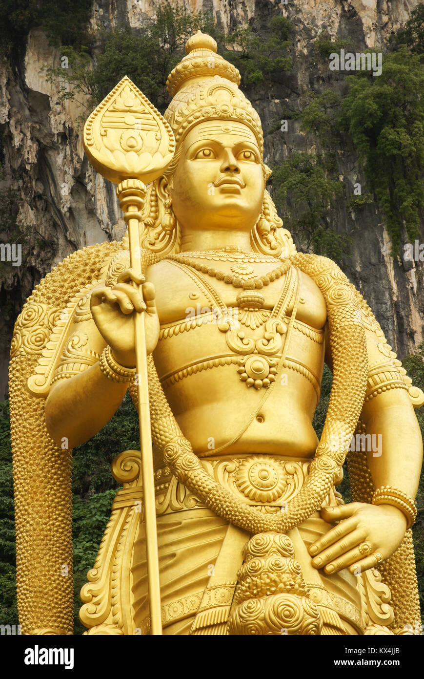 BATU CAVES, MALAYSIA - JANUARY 29, 2011: Statue of Goddess on the ...