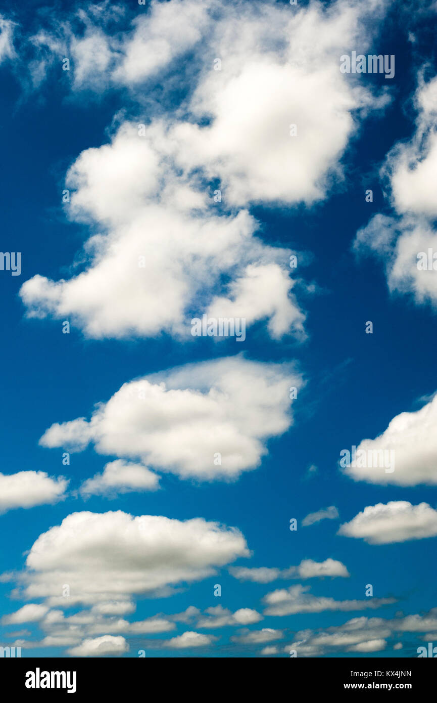 Sky blue white cumulus clouds sunny day summer afternoon hi-res stock ...