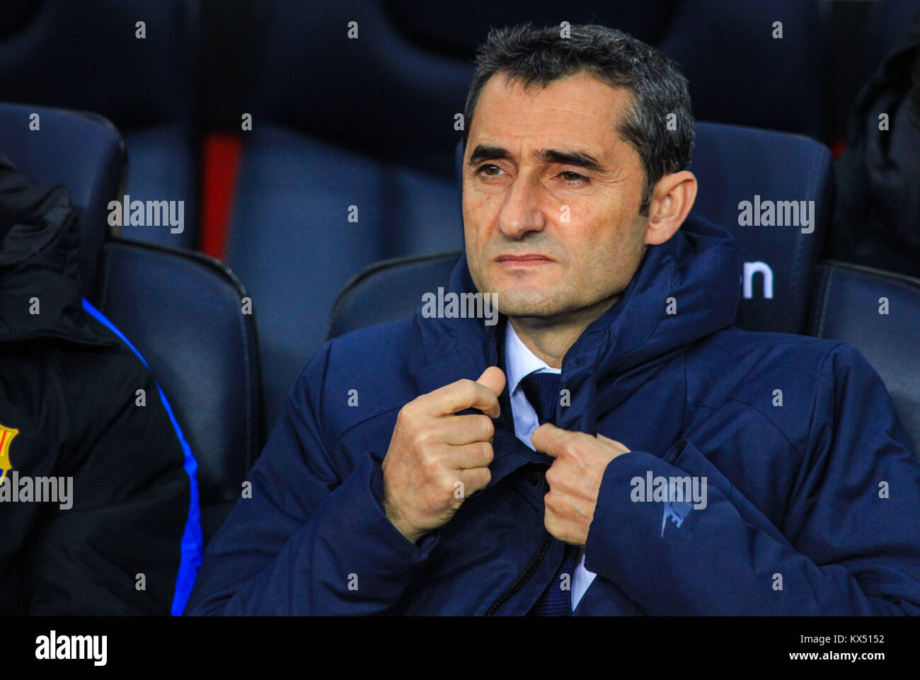 Coach Barcelona Ernesto Valverde During The Match Between FC Barcelona coach-barcelona-ernesto-valverde-during-the-match-between-fc-barcelona