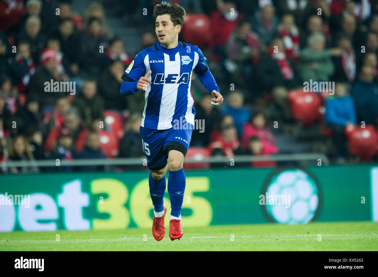 Bilbao, Spain. 07th Jan, 2018. (15) Bojan Krkic during the Spanish La Liga  soccer match between Athletic Bilbao and Club Deportivo Alaves, at San  Mames stadium, in Bilbao, northern Spain, Sunday, January,