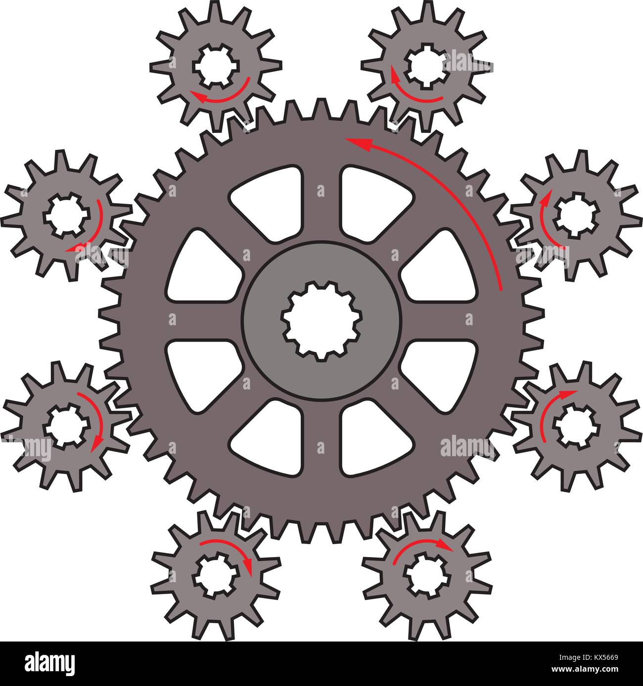 Driven gear Stock Vector Images Alamy