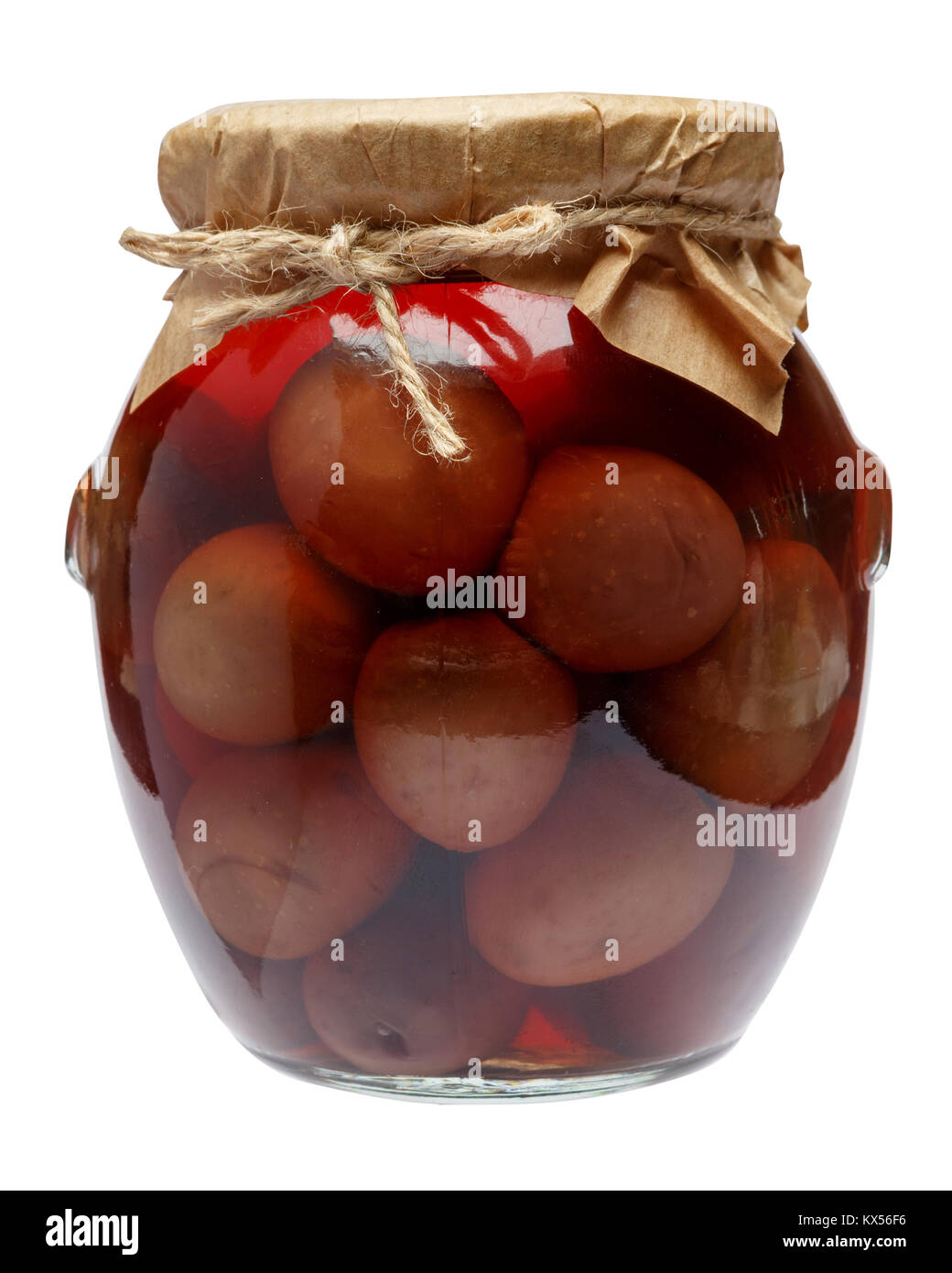 Glass Jar of Pickled Black Olives on White Background Stock Photo Alamy