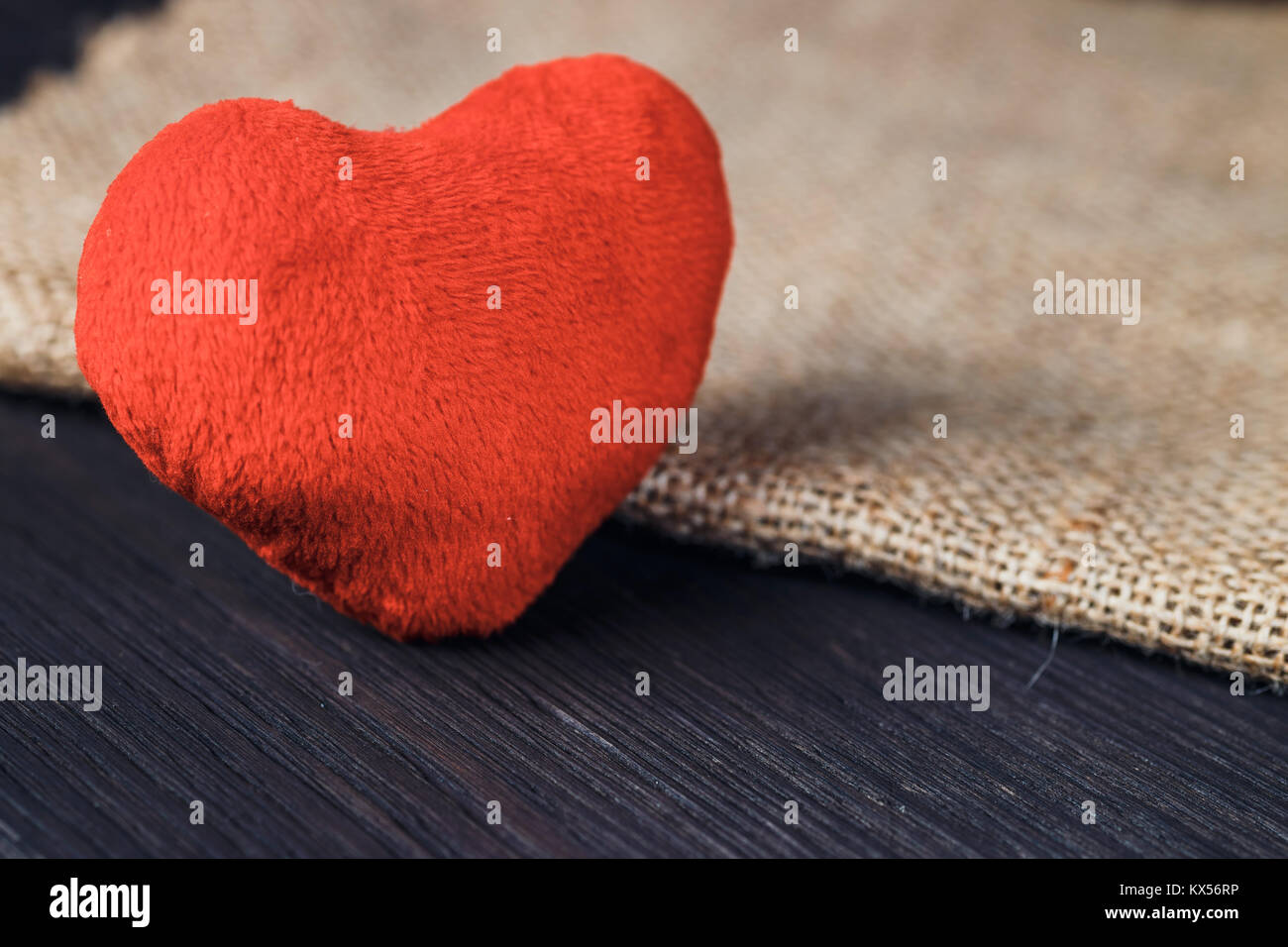 Valentines Day background with red heart and copy space Stock Photo - Alamy