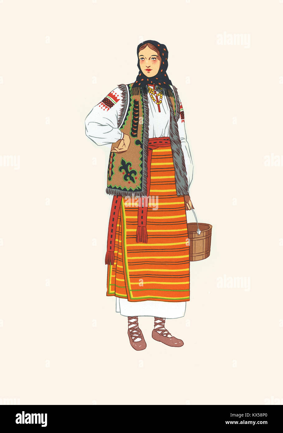 Peasant Woman of Hutzul Stock Photo Alamy