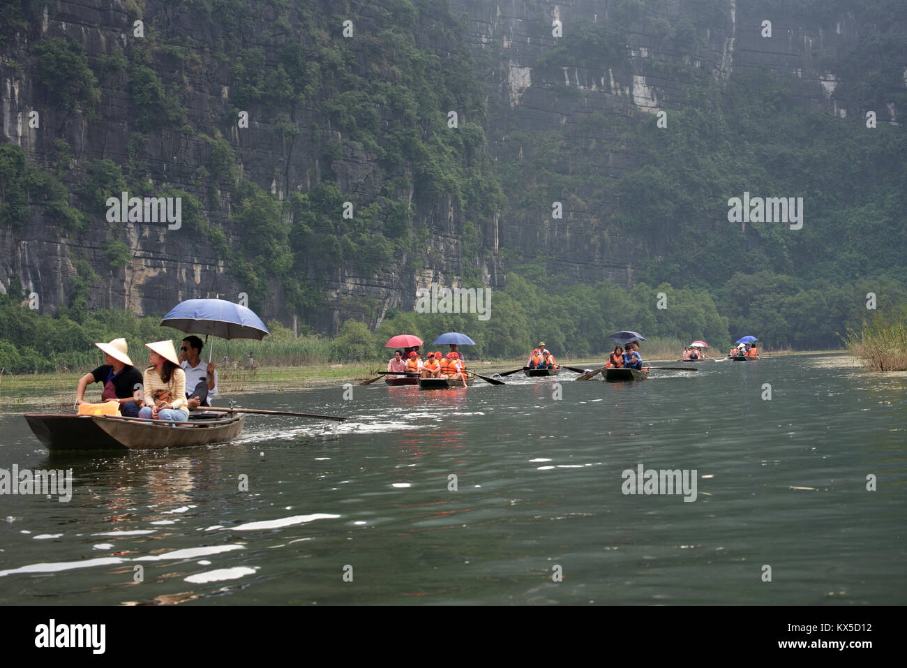 Tam Coc River Cruise, Vietnam Stock Photo