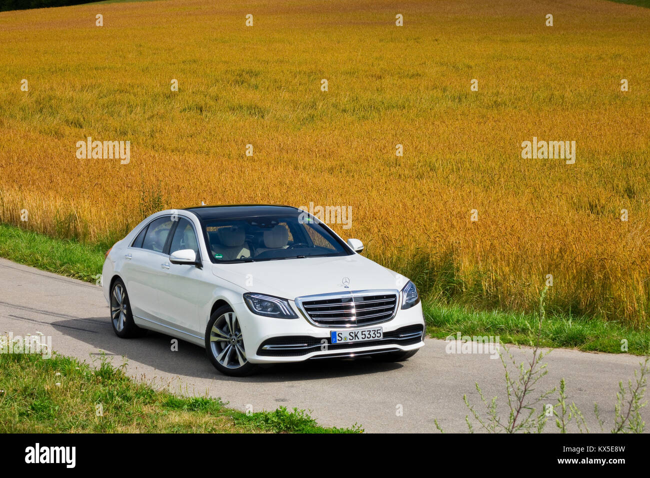 Hong Kong, China July 11, 2017 : Mercedes-Bens S-Class 2017 Test Drive Day July 11 2017 in Hong Kong. Stock Photo