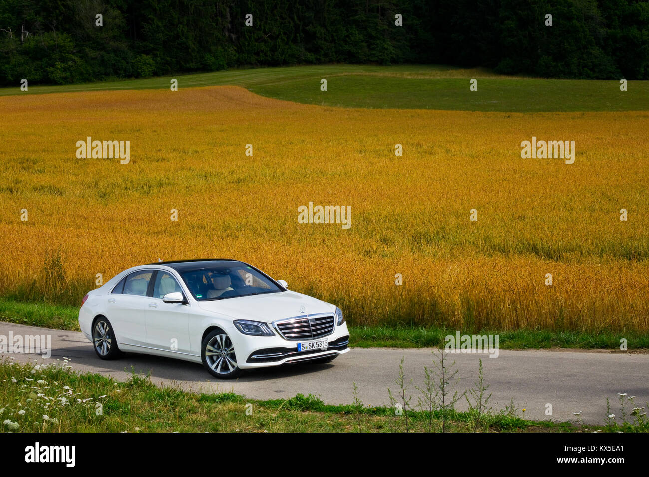 Hong Kong, China July 11, 2017 : Mercedes-Bens S-Class 2017 Test Drive Day July 11 2017 in Hong Kong. Stock Photo