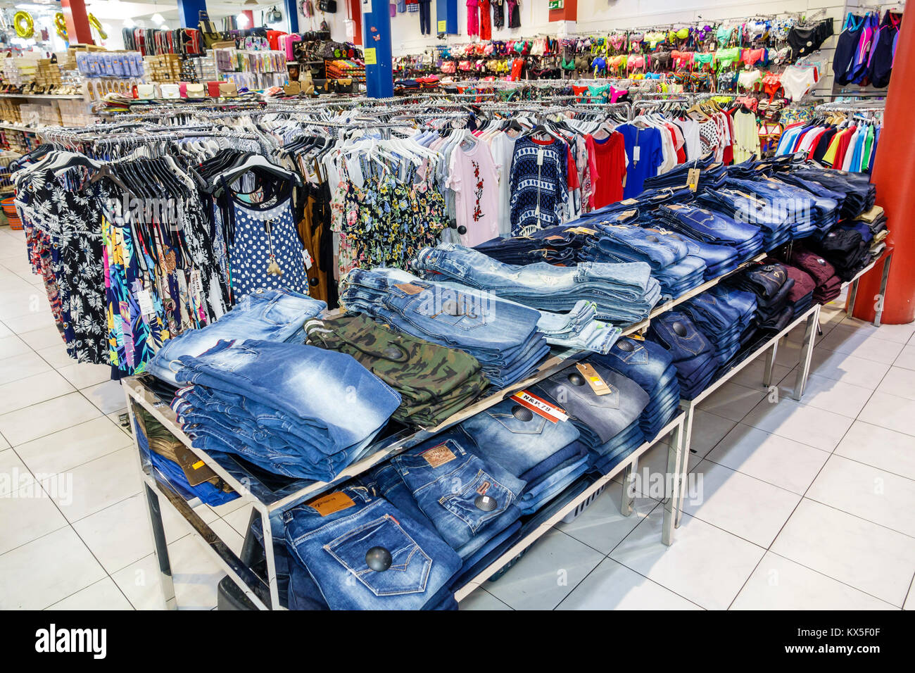 Coimbra Portugal,historic center,downtown,store,clothing,jeans,shopping  shopper shoppers shop shops market markets marketplace buying  selling,retail s Stock Photo - Alamy