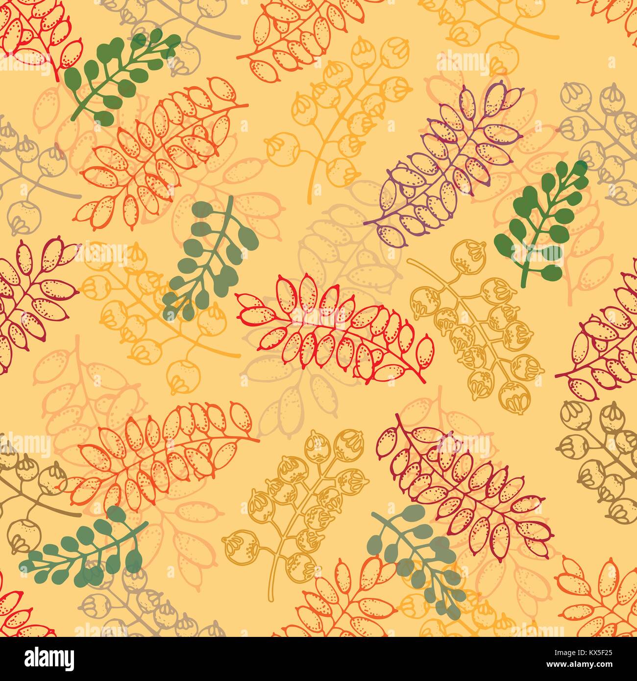 Seamless vector pattern of hand drawn sketch style colorful abstract ...