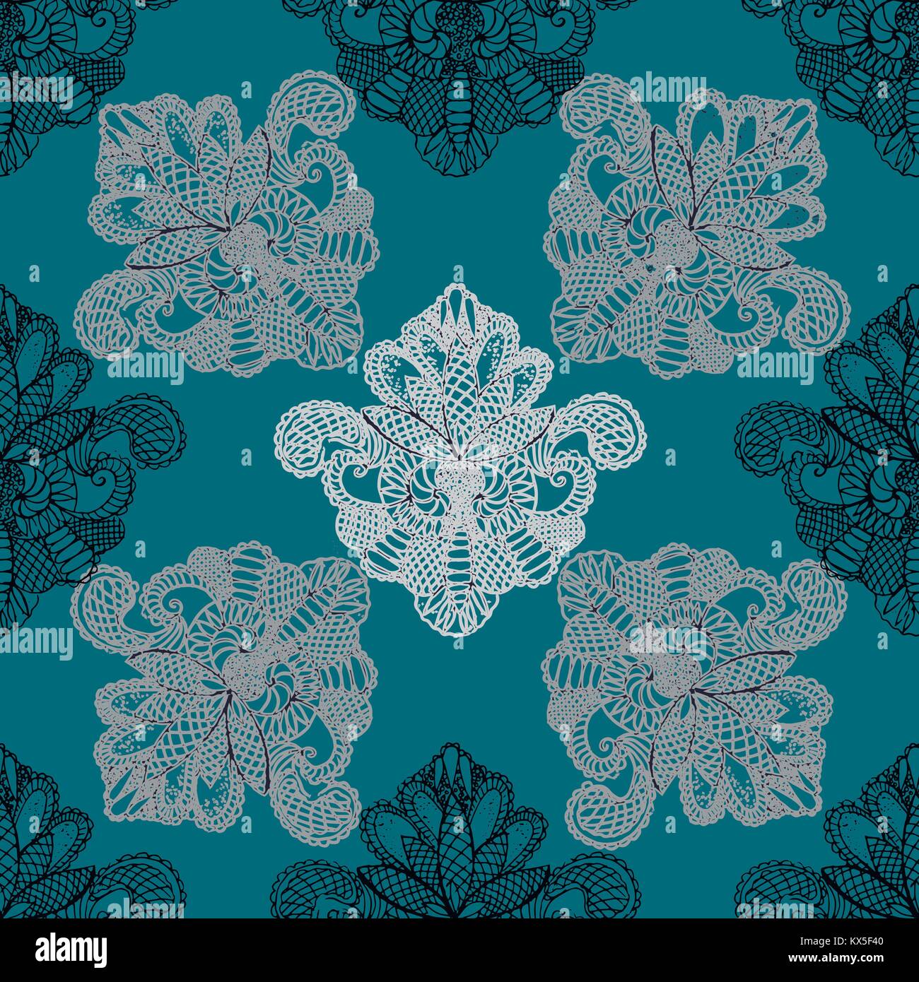 Seamless hand drawn sketch style abstract pattern. Vector illustration ...