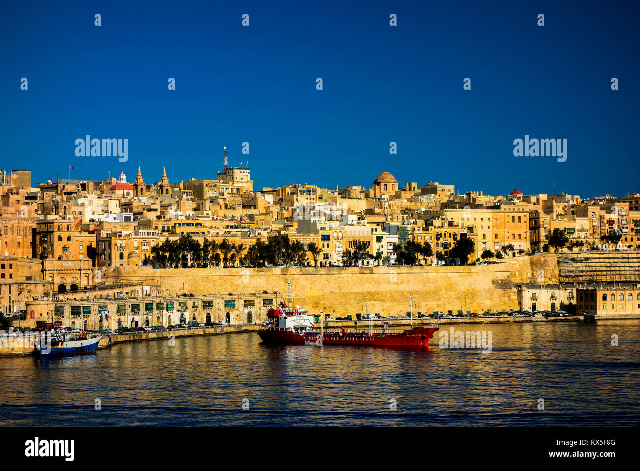 Grand harbour Valletta, european capital of culture in 2018, Malta, Europe Stock Photo