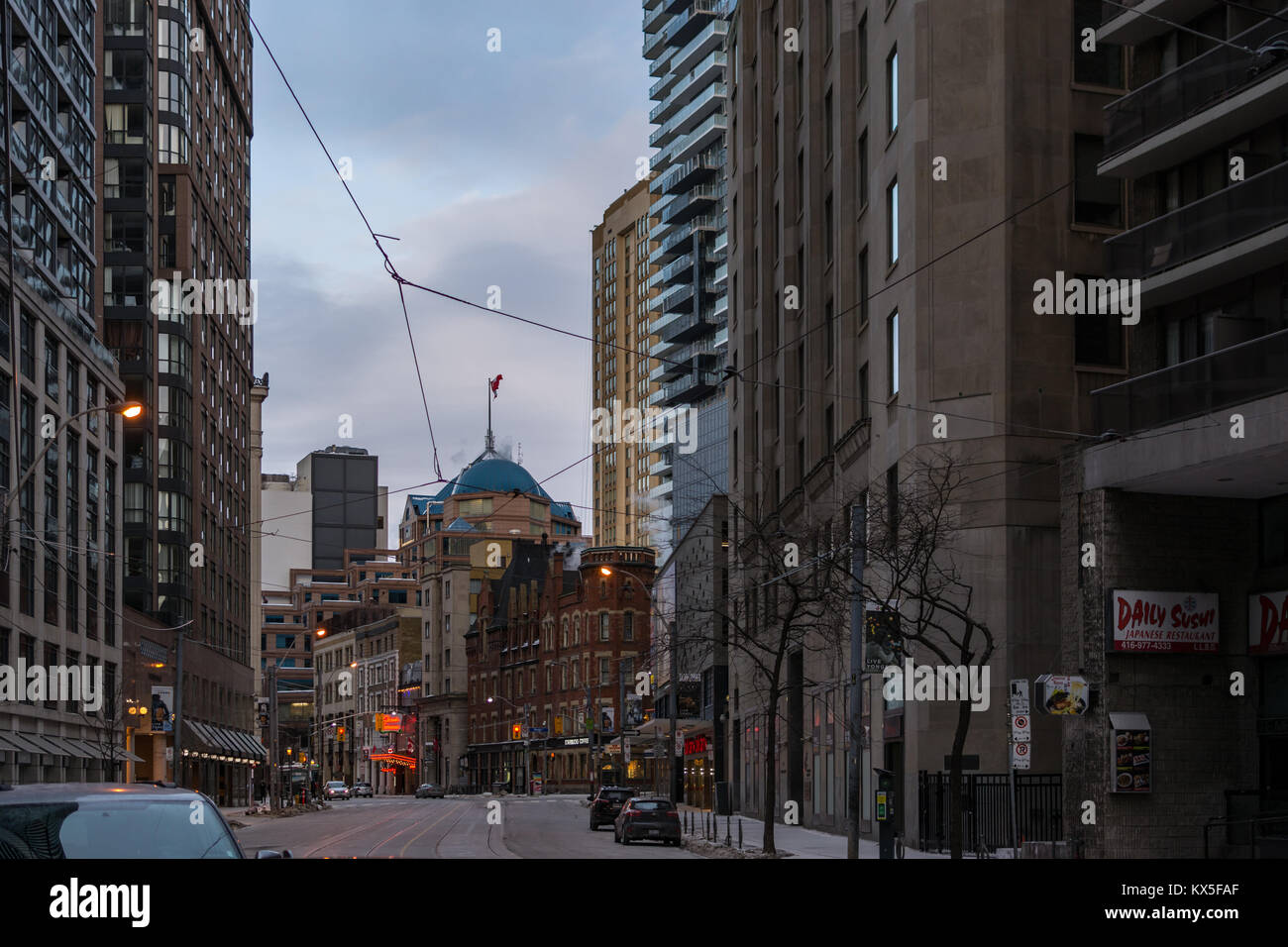 Toronto Ontario Canada Downtown Young Street Stock Photo