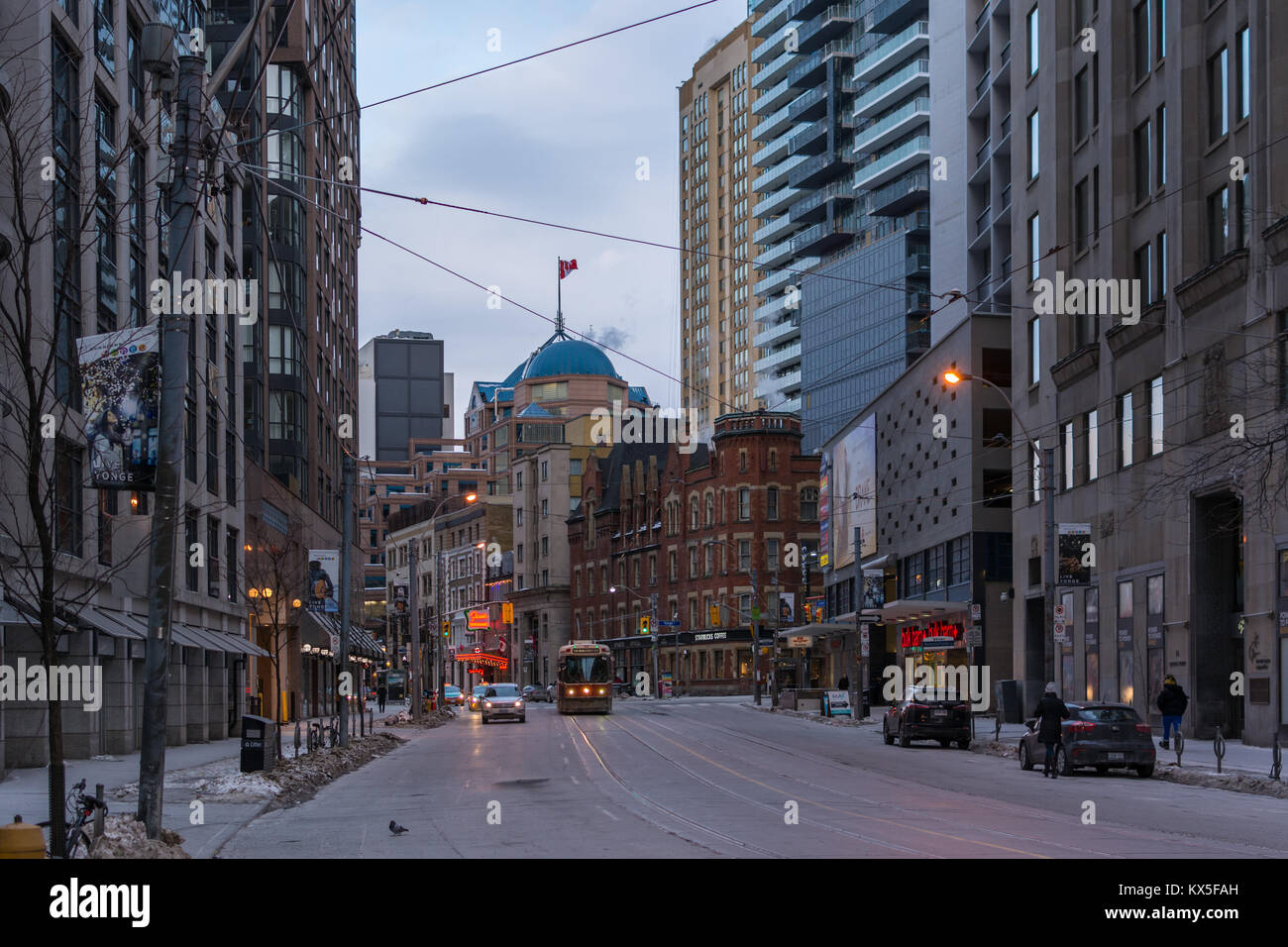 Toronto Ontario Canada Downtown Young Street Stock Photo