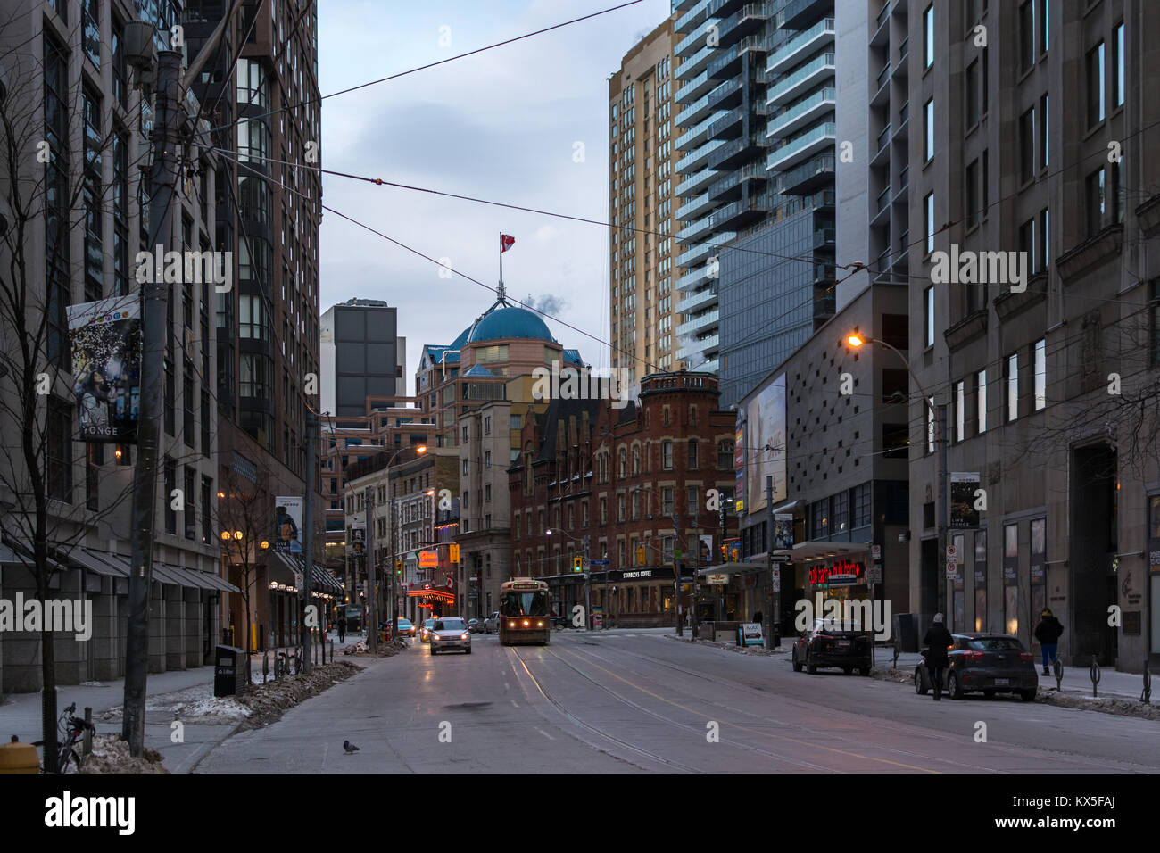Toronto Ontario Canada Downtown Young Street Stock Photo