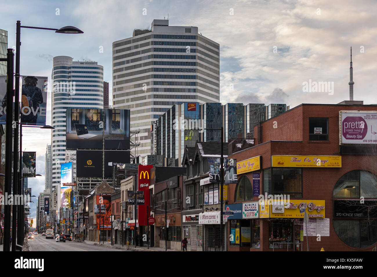 Toronto Ontario Canada Downtown Young Street Stock Photo