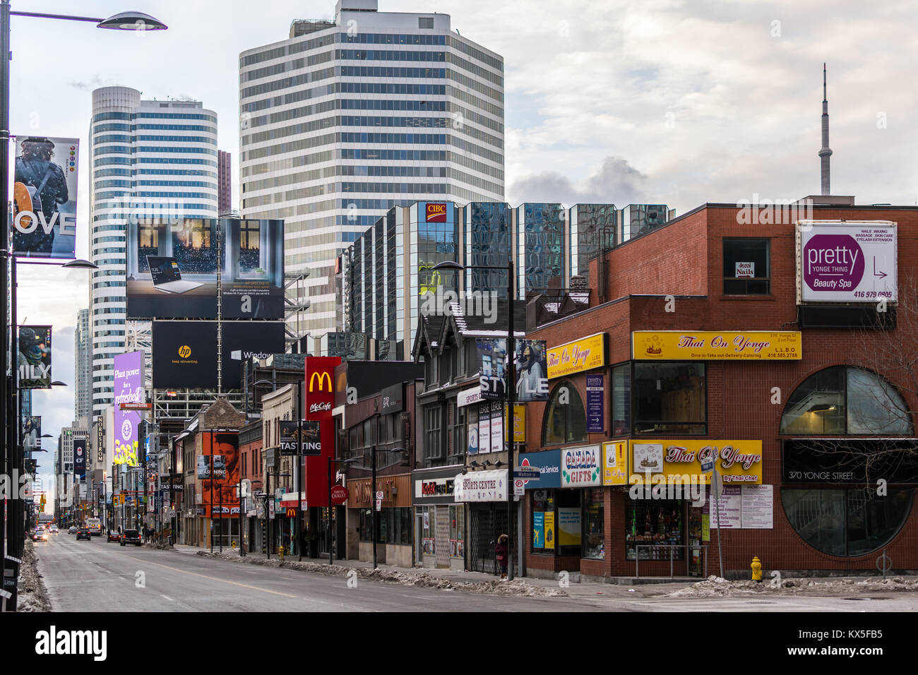 Toronto Ontario Canada Downtown Young Street Stock Photo