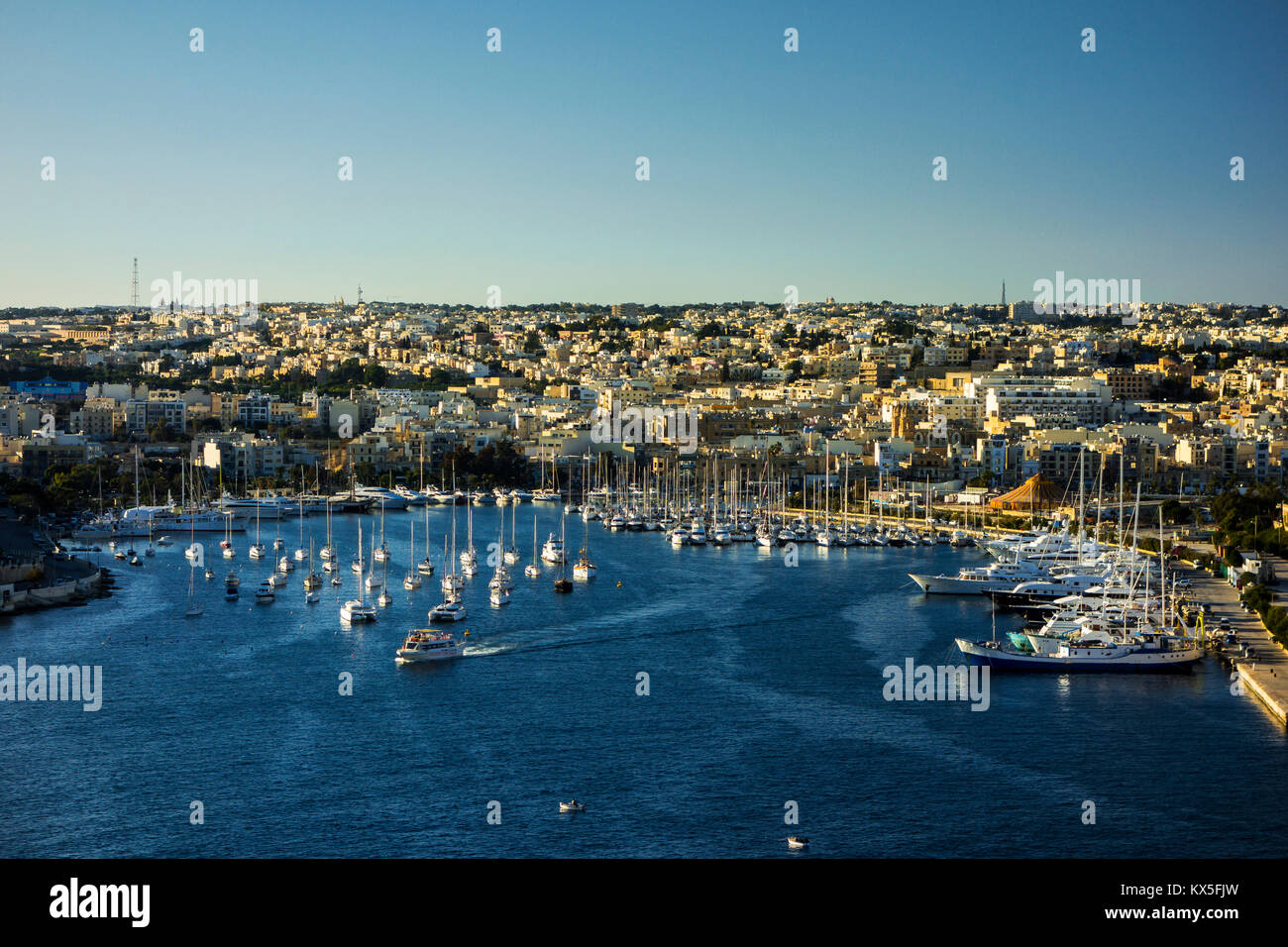 Manoel island Yacht Marina in Valletta, european capital of culture in 2018, Malta, Europe Stock Photo