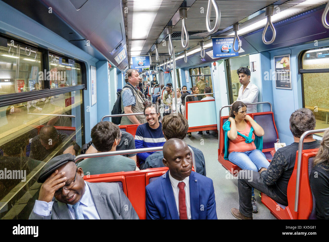 In the Lisbon subway, Lisbon, Portugal Stock Photo - Alamy