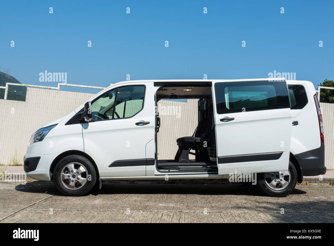 Hong Kong, China Oct 24, 2017 : Ford Transit Auto 2017 Test Drive Day Oct 24 2017 in Hong Kong. Stock Photo