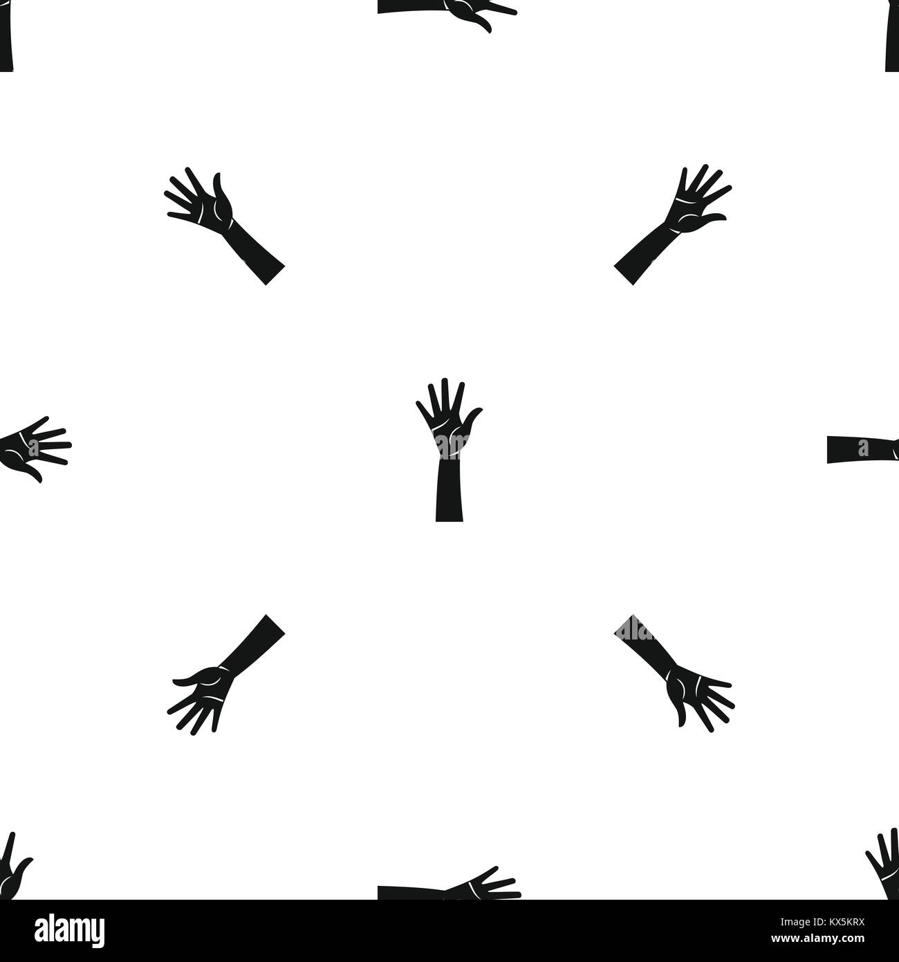 Hand pattern seamless black Stock Vector Image & Art - Alamy