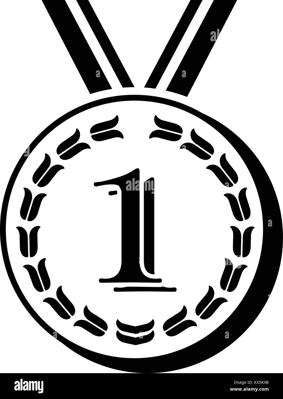 Medal icon, simple black style Stock Vector Image & Art - Alamy