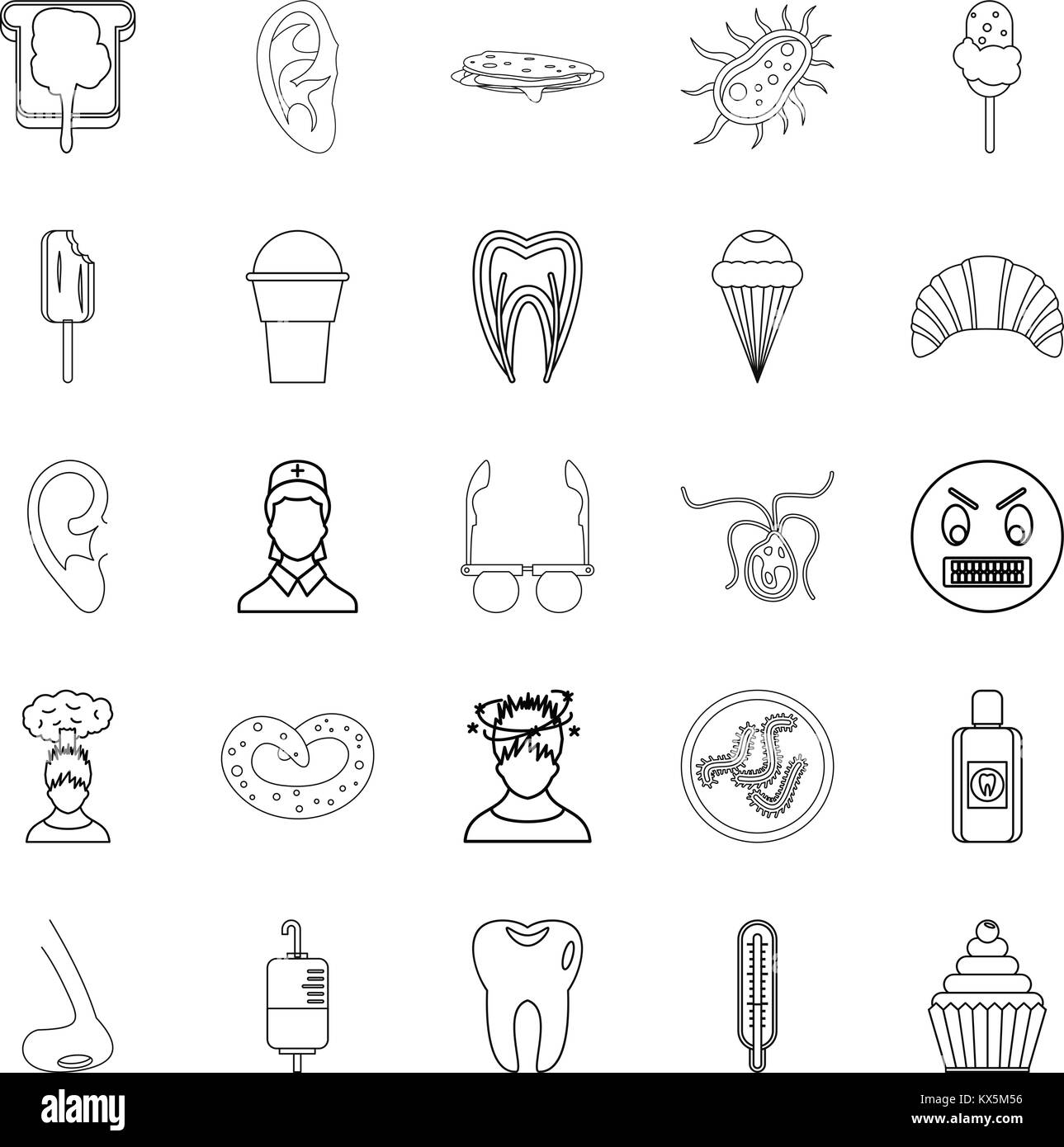 Dental clinic icons set, outline style Stock Vector Image & Art - Alamy