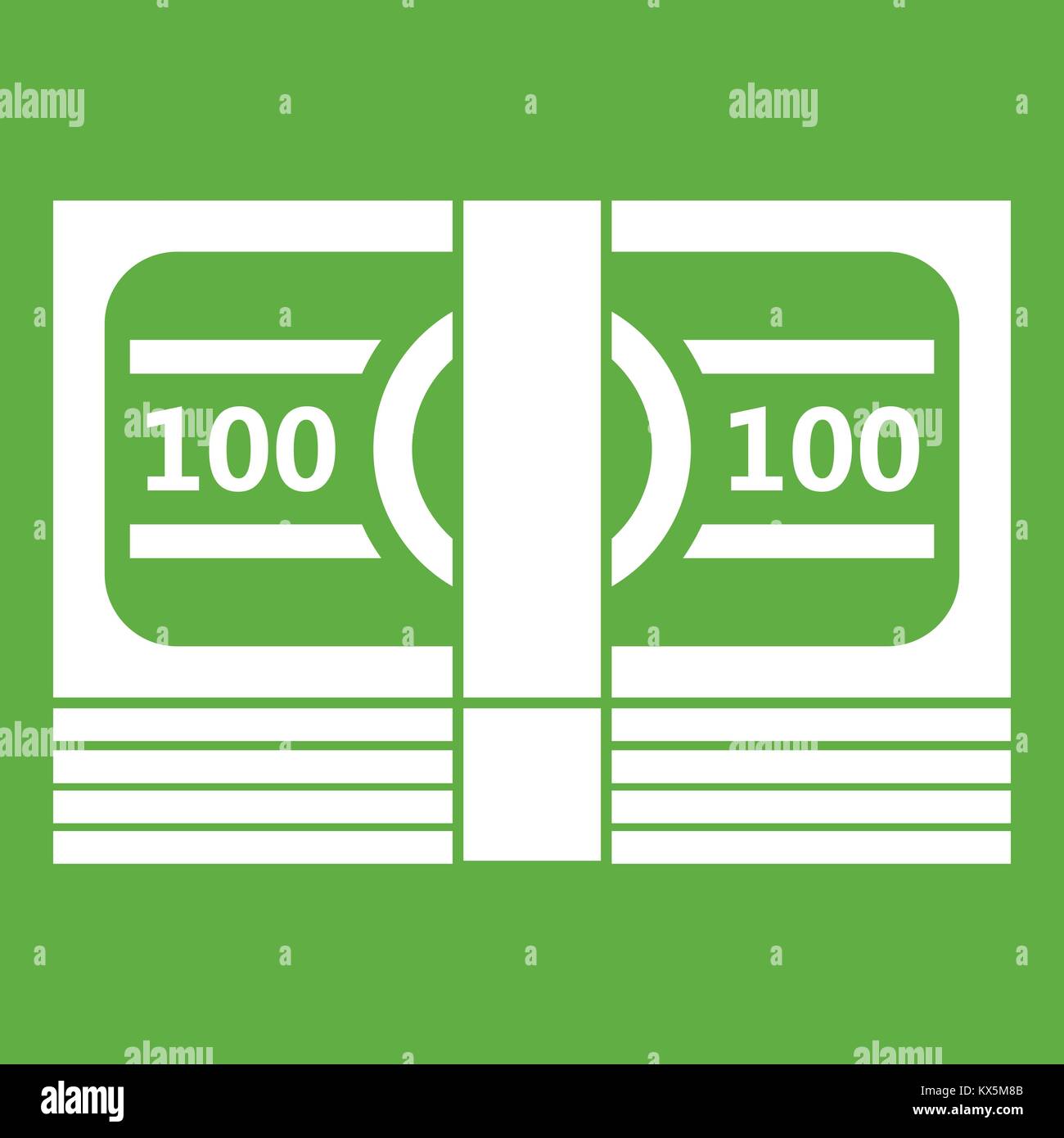 Bundle of money icon green Stock Vector Image & Art - Alamy