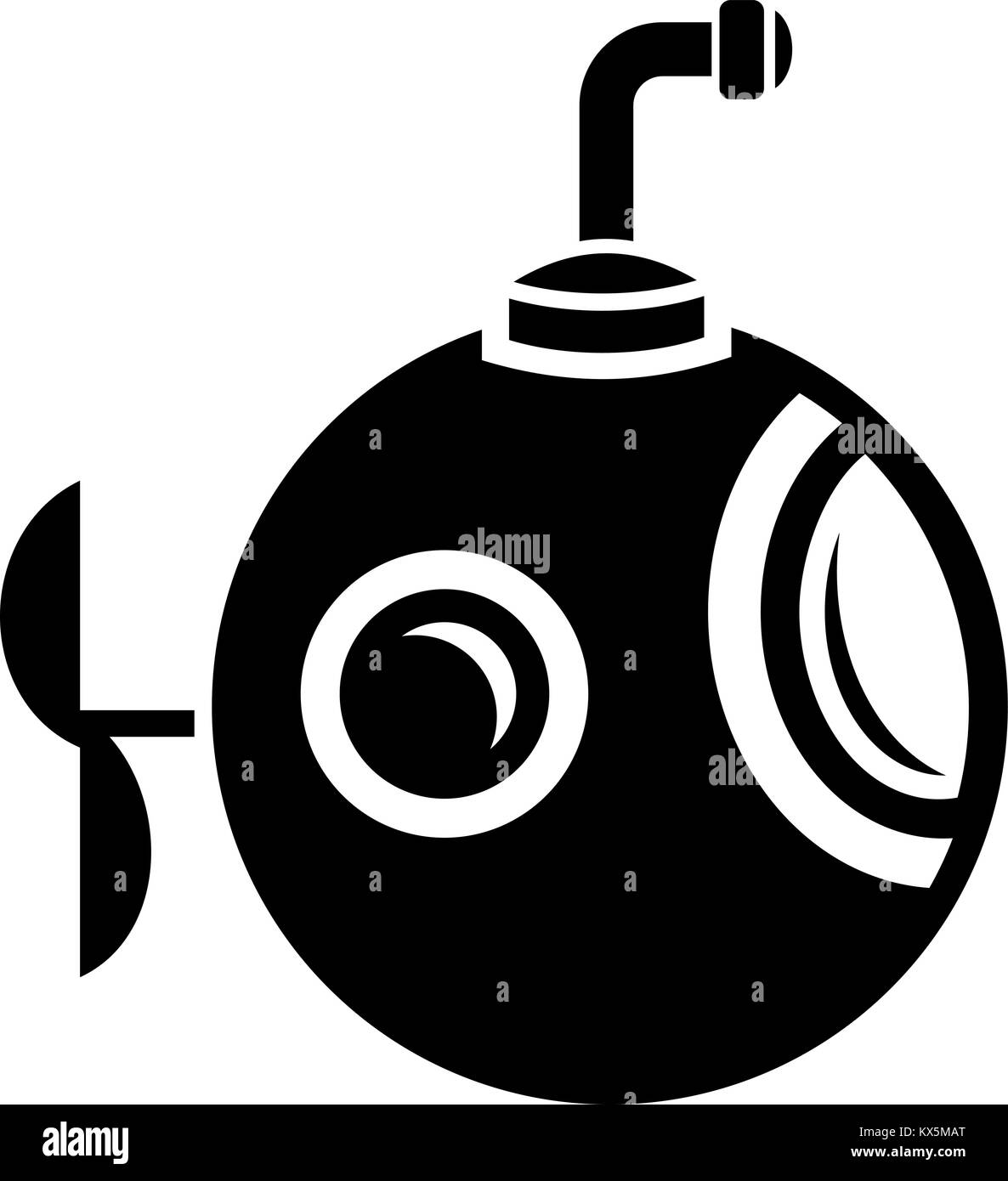 Round bathyscaphe icon, simple style Stock Vector Image & Art - Alamy