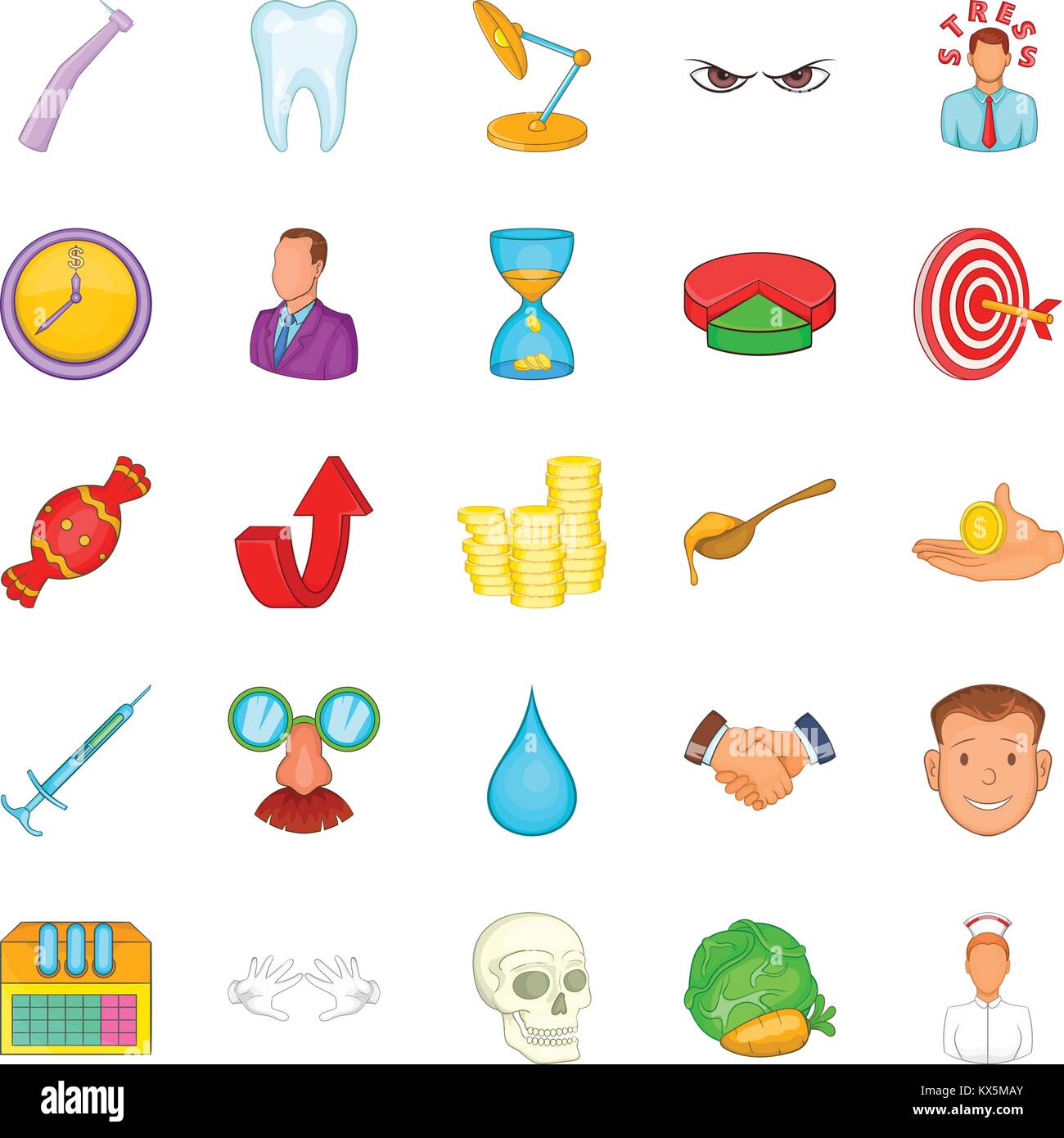 Dentist icons set, cartoon style Stock Vector Image & Art - Alamy